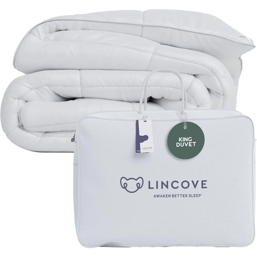 

Canadian Down Comforter – All-Season Warmth Duvet Insert – Corner Loops in Each Corner, 600 Thread Count