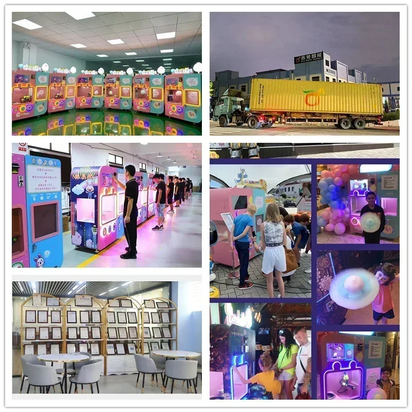 Red Rabbit High Quality Automatic Cotton Candy Vending Machine Candy Floss Maker Commercial Cotton Candy Machine