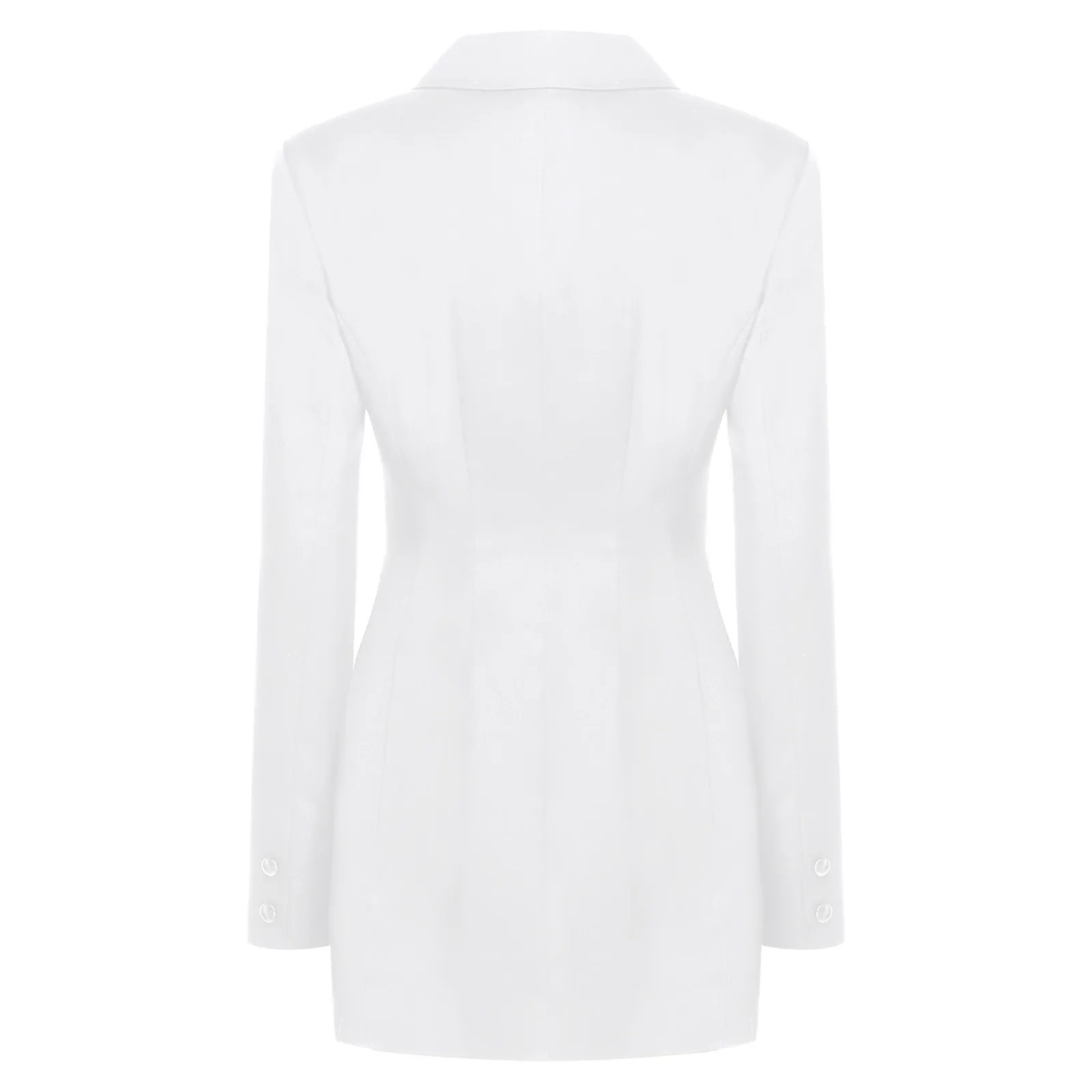 Robe de travail d'affaires pour femmes, manches longues, boutonnée, Blazer élégant, revers, Slim, Mini robe de bureau, costumes formels