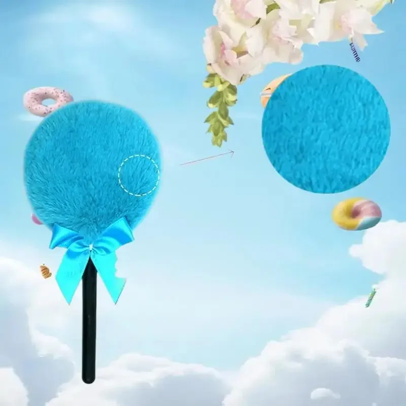 Lollipop Body Powder Applikator Plüsch Puderquaste mit Griff Body Powder Puff Weiches Make-up-Tool für Gesicht und Körper einfach zu bedienen