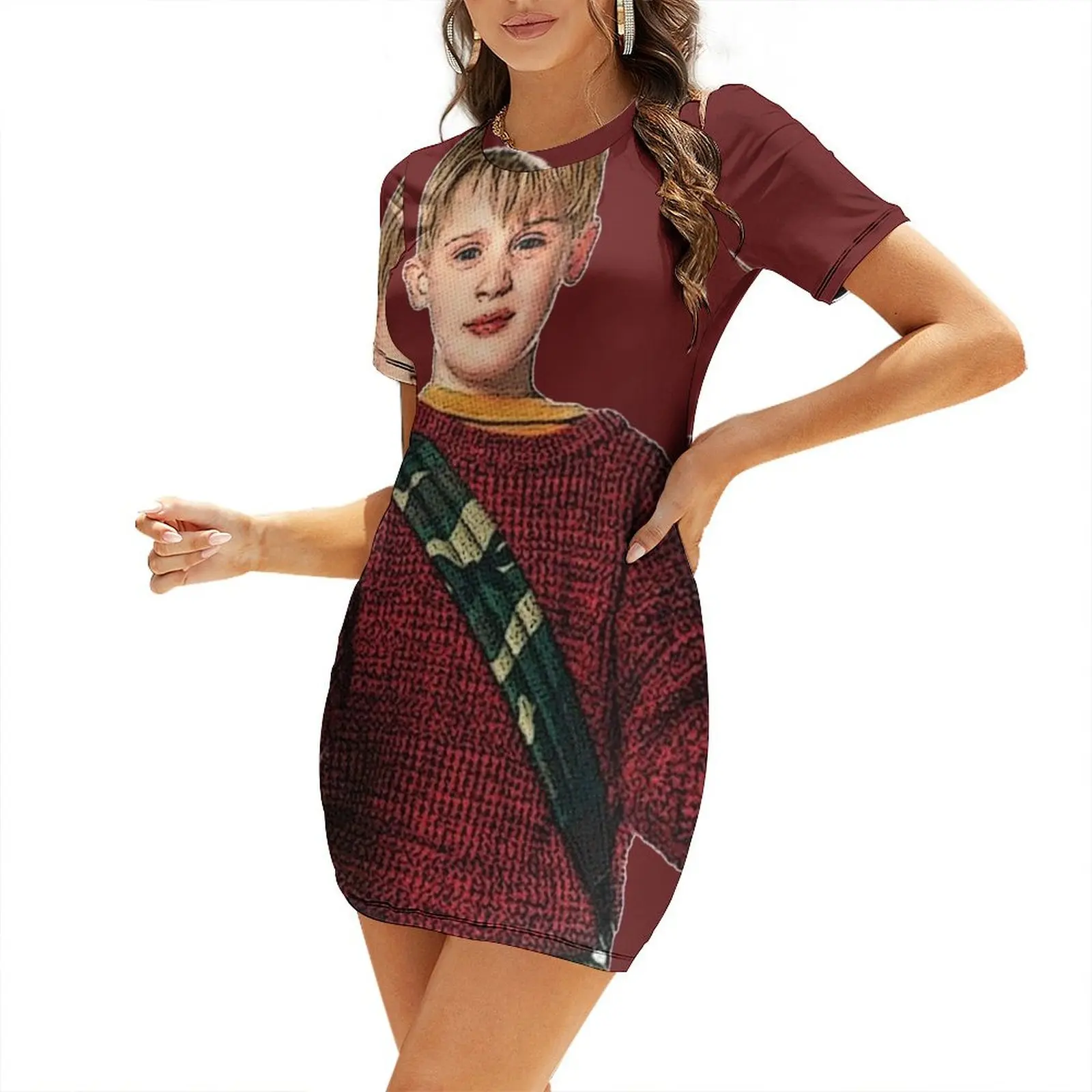 

Kevin McCallister Home Alone Christmas Movie Short-Sleeved Dress Evening gown prom dress dresses for prom Dance dresses Dress
