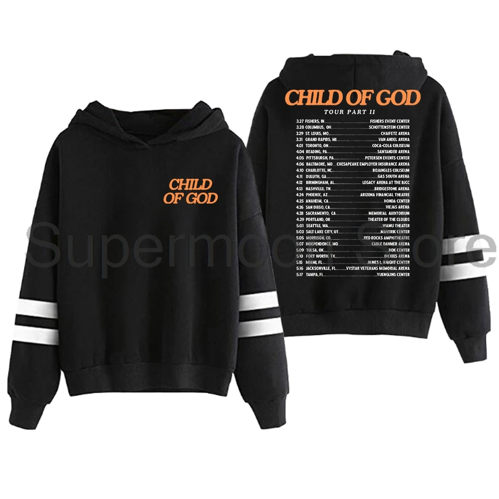 Forrest Frank Child of God 2025 Tour Hoodie Unisex Pocketless Parallel Bars Sleeve Streetwear Women Men Hooded Sweatshirt