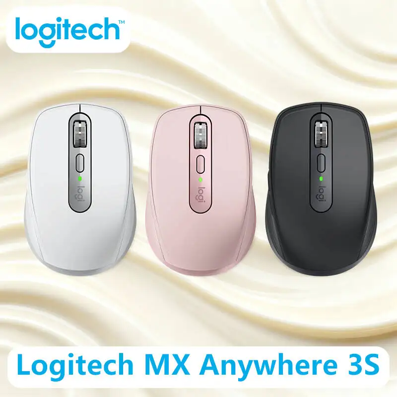เมาส์ไร้สาย Logitech Master Series MX Anywhere 3S บลูทูธ เงียบ ไร้เสียงรบกวน เหมาะสำหรับใช้งานในสำนักงาน ผู้หญิง แท็บเล็ต