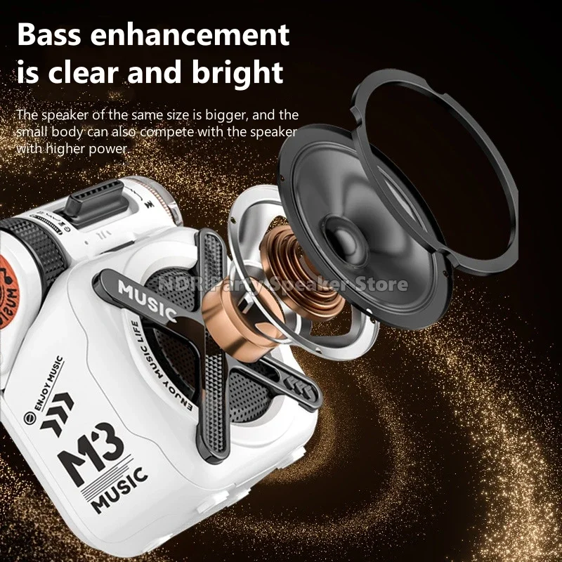 Kreatywny Bezprzewodowy Subwoofer Stereo Hi-Fi Bezprzewodowe Głośniki Bluetooth Odtwarzacz Muzyki Mini Głośniki Zewnętrzne Małe Stalowe Dzwony