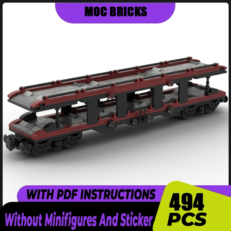 

Urban Transportation Vehicles Moc Building Bricks Car Transport Trailer Model Building Technology Modular Block DIY Toy Gifts