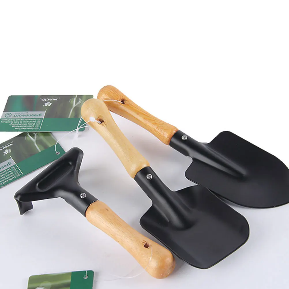 

3 Pcs Gardening Shovel Set Kid Potted Tools Bonsai Mini for Plant Japanese-style Rake Kit