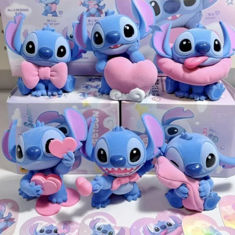 

Коллекционные фигурки Stitch Warm Pink Series: милые трендовые настольные украшения для фанатов (слепая коробка)