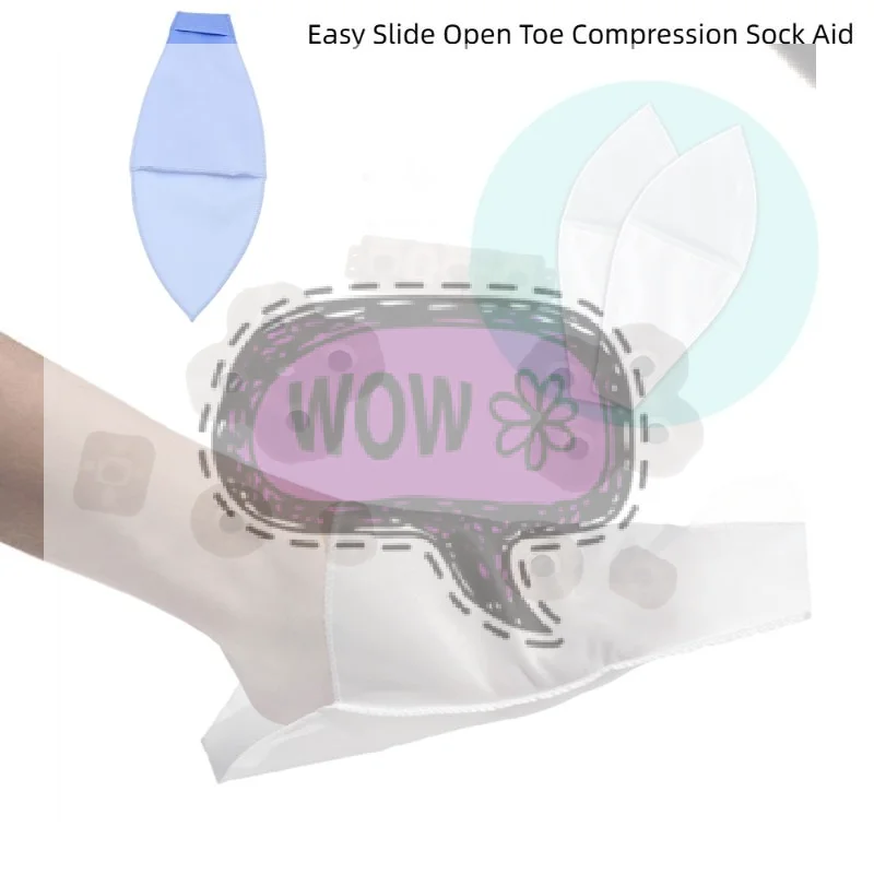 1/4 Pcs Easy Slide Open Toe Compression Sock Aid Assist Putting On Fast Slip Stocking Applicator For Men Women Disabled Elderly