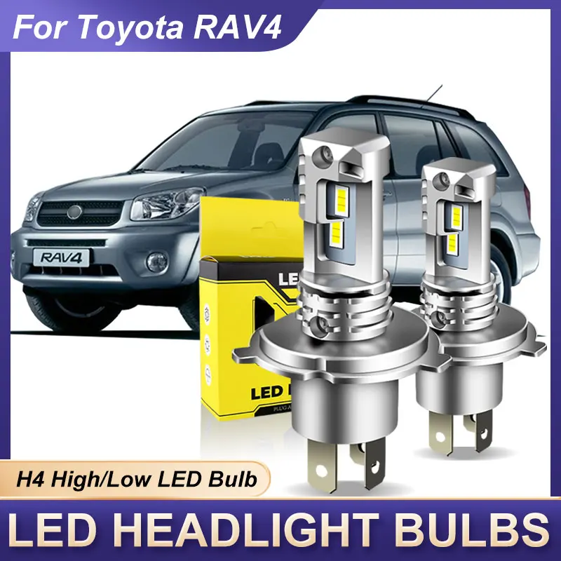 2pcs LED Headlight Hi/Lo Bulbs H4 9003 Lights Bright Lamps CANbus 12000lm For Toyota RAV 4 RAV4 2000 2001 2002 2003 2004 2005