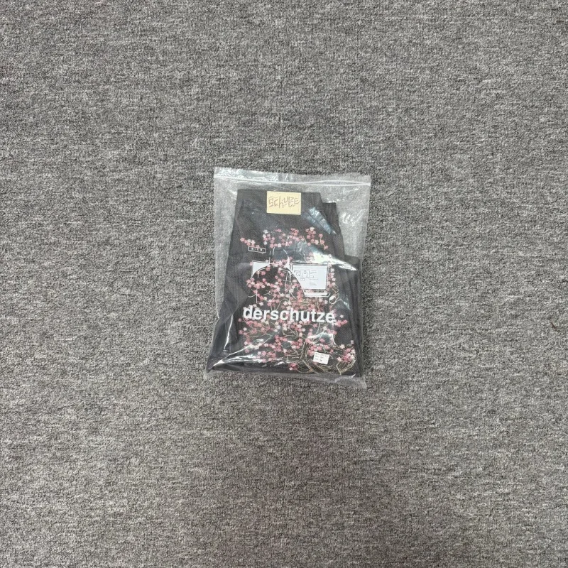 2026ss High Street Denim Shorts Floral Embroidered Black Casual Short Jeans Men Women Shorts