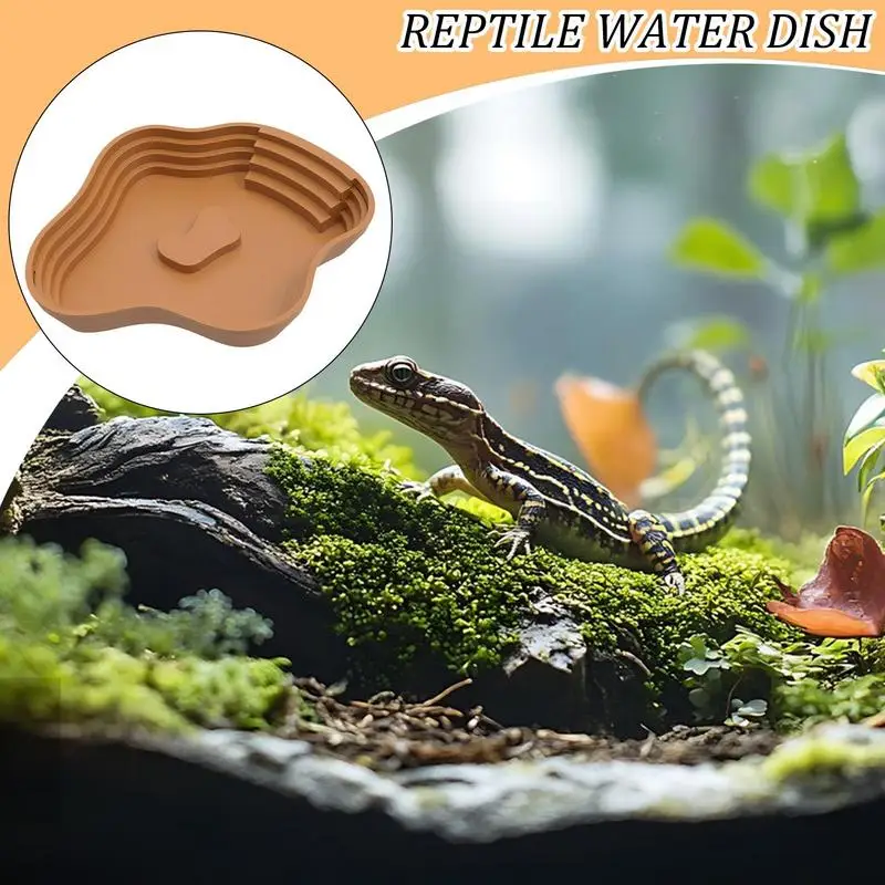 

Чаша для рептилий, черепаха, бассейн, аксессуары для обитания рептилий, корпус с рампами для саламандры, бородатый дракон, ящерица, лягушка