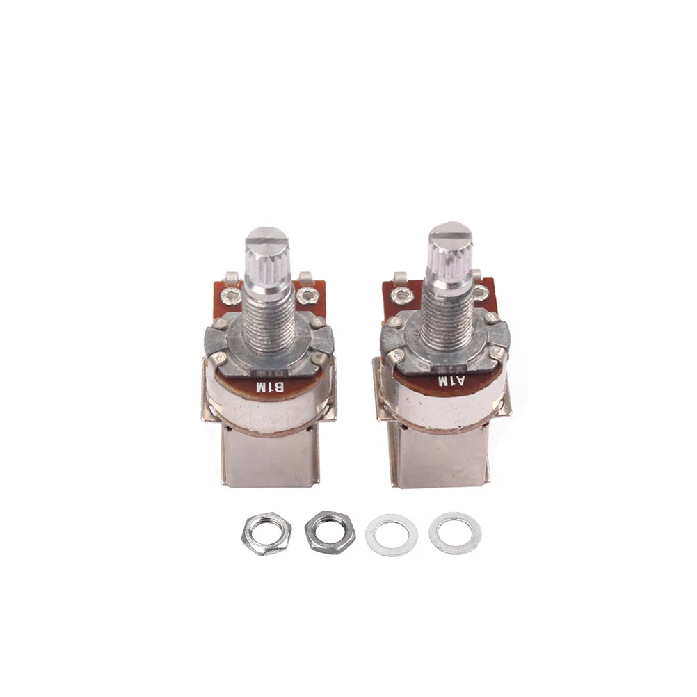 

2Pcs Guitar Potentiometer B1m Linear Log Split Shaft Audio Tone Volume Control for Guitar Amp Upgrade Audio Potentiometers