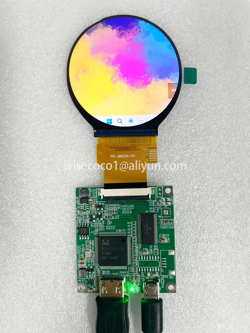 Wisecoco 2.1 Inch 480x480 Round LCD Screen Circle Display SPI RGB Interface Control Board For Smart Home Robot Eyes Project