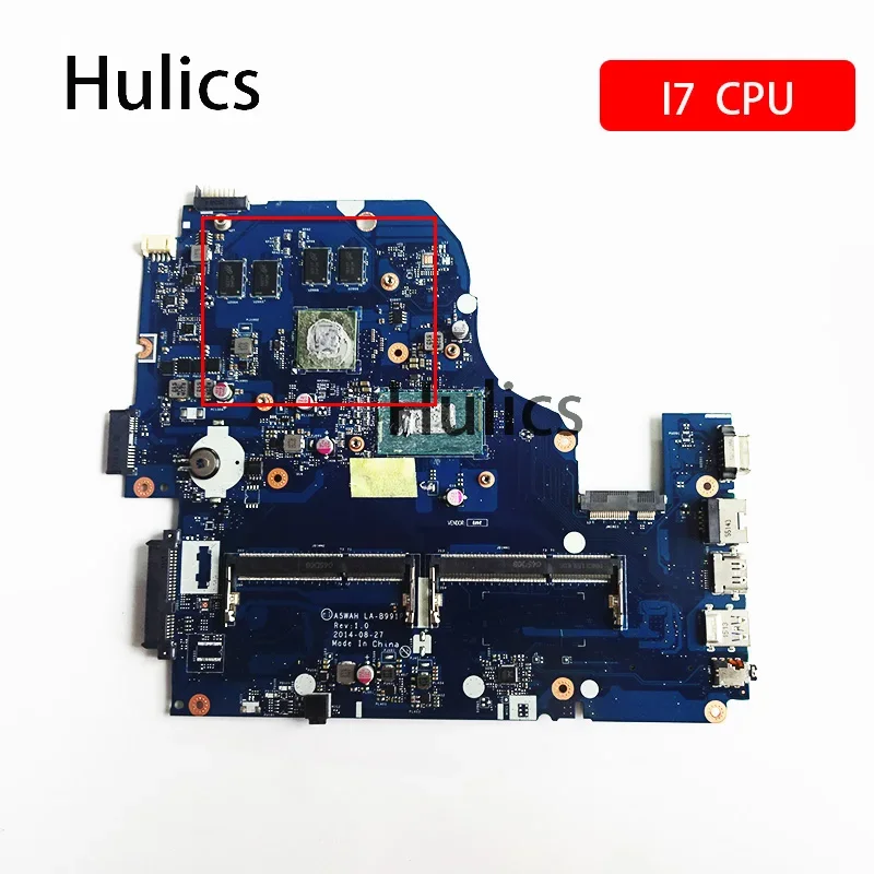 Hulics Used For Acer Aspire V3-572G E5-571G V5-572G Laptop Motherboard A5WAH LA-B991P  With I7 CPU