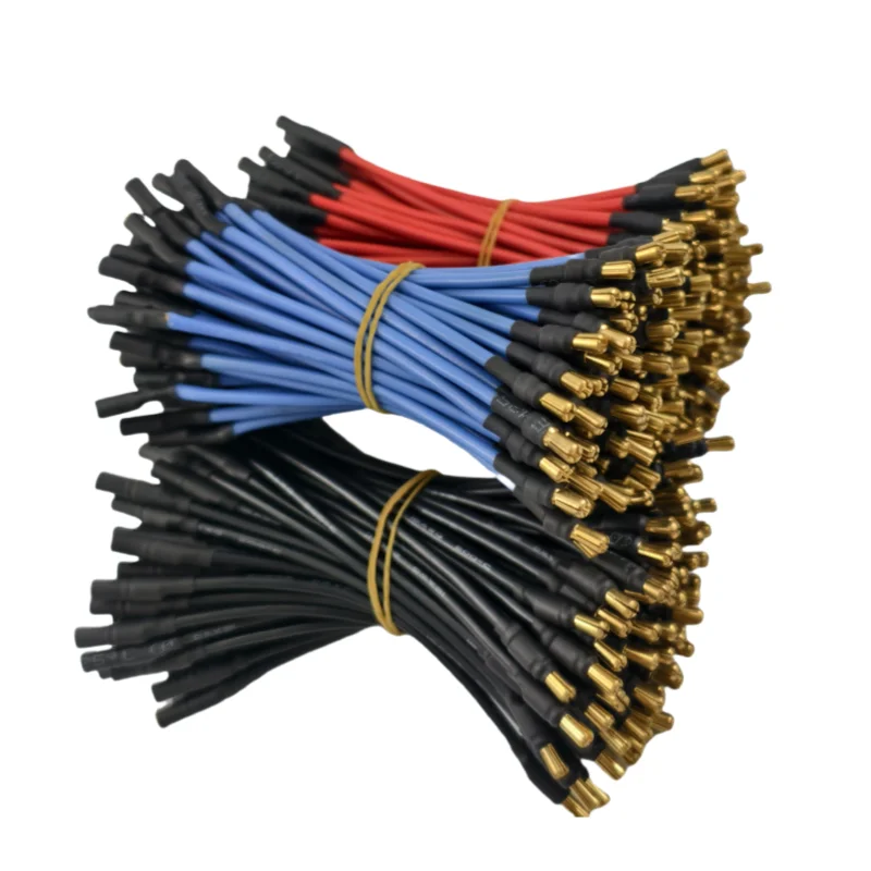 

10 шт. удлинительный кабель двигателя, банановая головка 3,5 мм, мягкий силиконовый провод 16AWG, модифицированный аксессуар 100 мм 250 мм