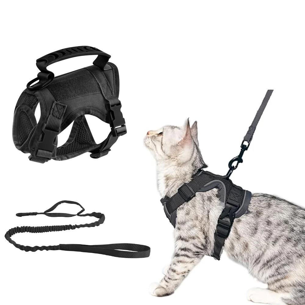 Tactical cat vest with traction rope two-piece nylon buckle anti-shedding Velcro cat small dog universal outdoor