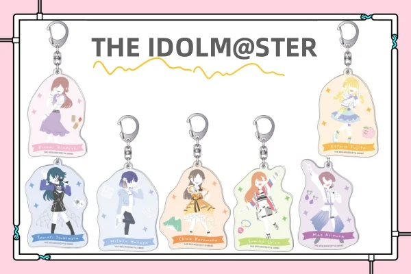 

Anime THE IDOLM@STER Acrylic keychain 6cm Graffiti style series Cartoon pendant Fan gift