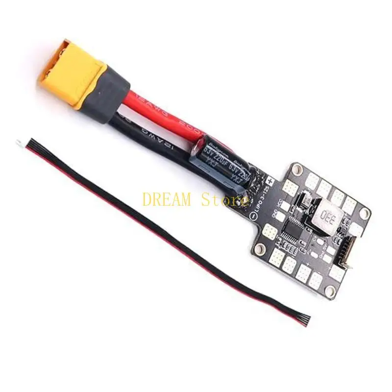 Flight Controller Power Supply Board For 2.4.8/6C for 12S Systems with 18.182 Voltages-Divider Ratio and Battery Current