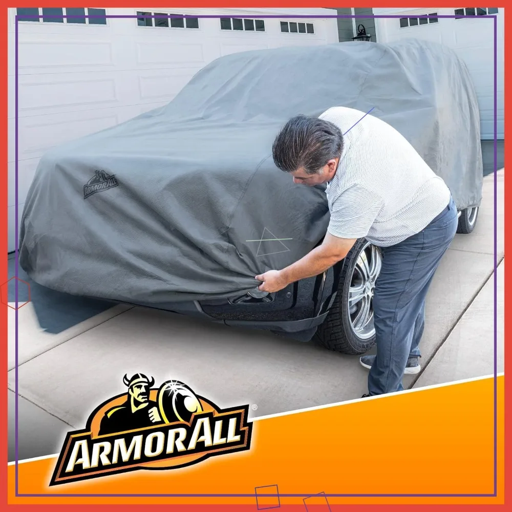 Heavy Duty All-Weather SUV Car Cover, Max Protection from Sun Rain Wind Snow, Fits SUVs up to 205", Grey