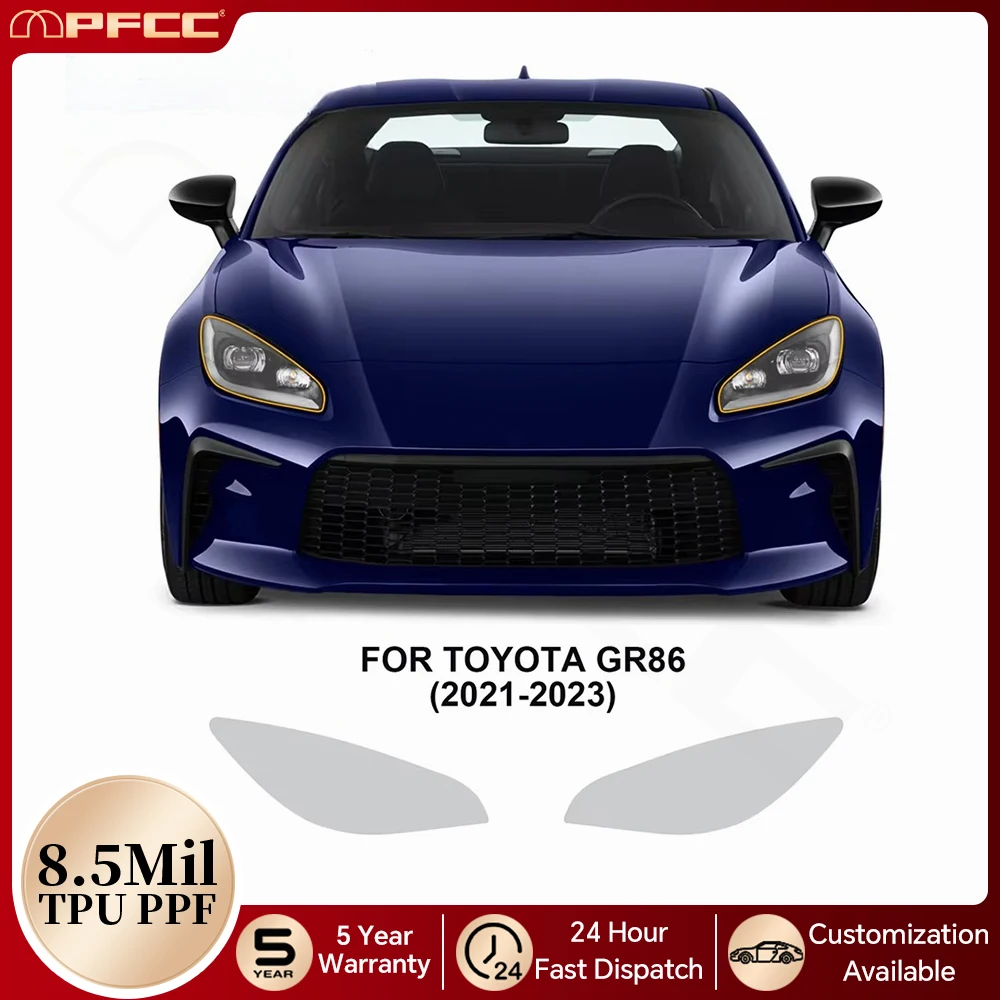 

For Toyota GR86 2021-2025 Headlight Rearview TPU Paint Protection Film Clear Bra Pre-cut PPF Anti-scratch Resistant Invisible