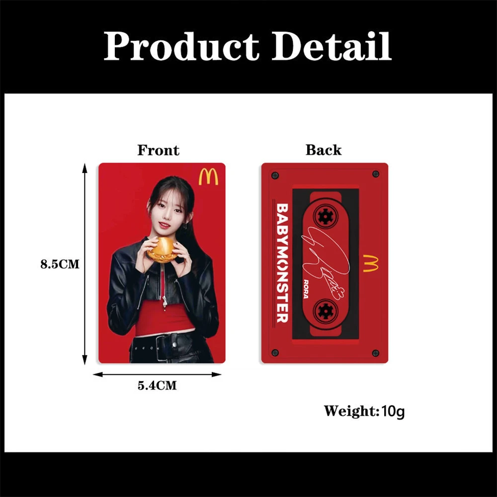 KPOP BABYMONSTER cartes photo 7 pièces cartes en papier bande vidéo carte postale Double face AHYEON RORA ASA RUKA Lomo cartes Fans Collection