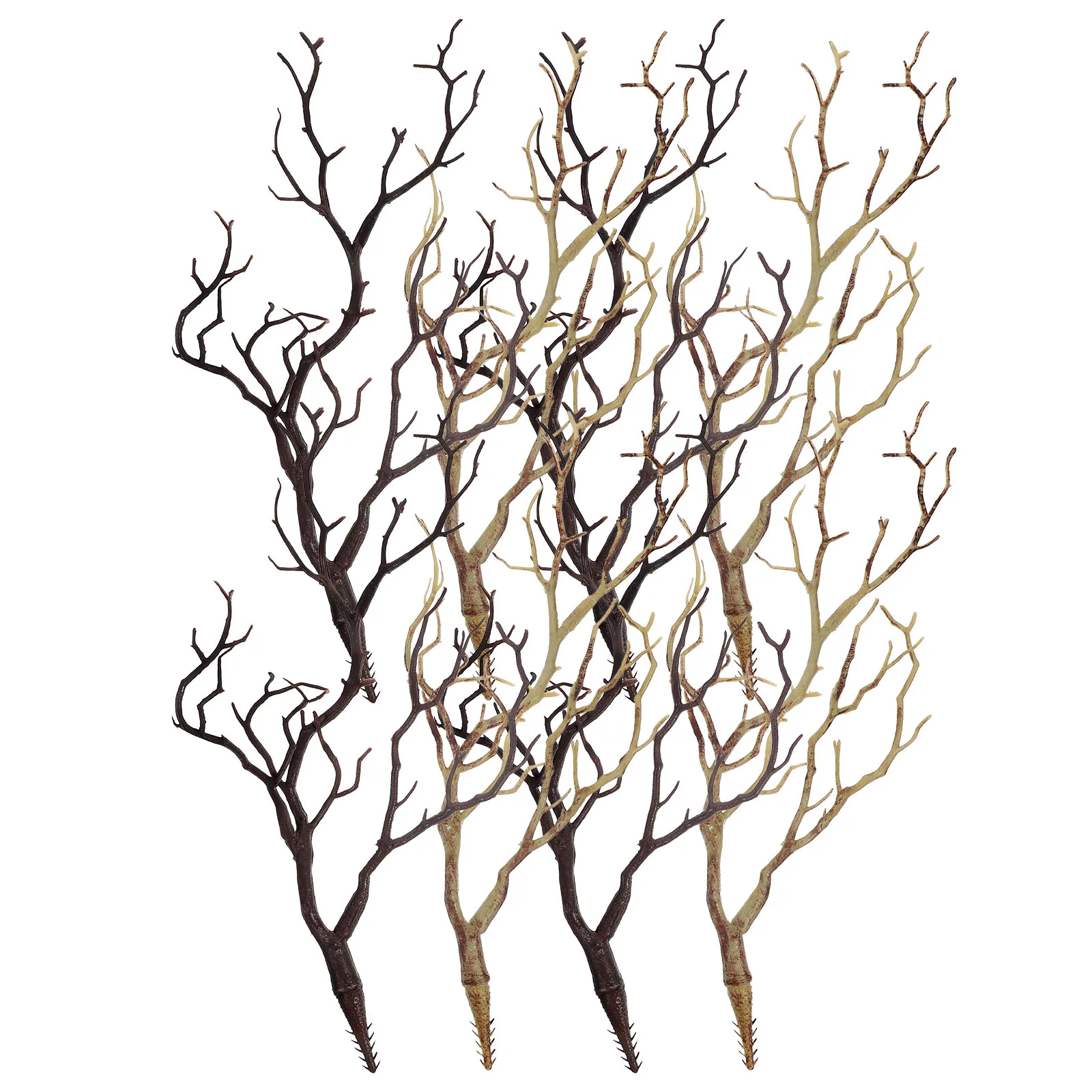 

8pcs Artificial Branches Shallow Deep Brown Decorative Antler Tree Vase Filling Home Wedding Party Decorations Plastic DIY