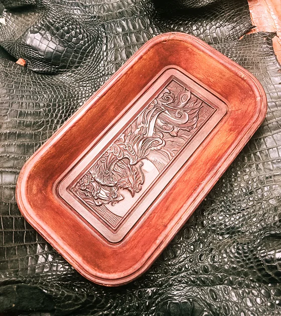 Hand-work unique design tools-Leather shaping mould-Handcrafted leather tools-This mold is used to make leather storage trays