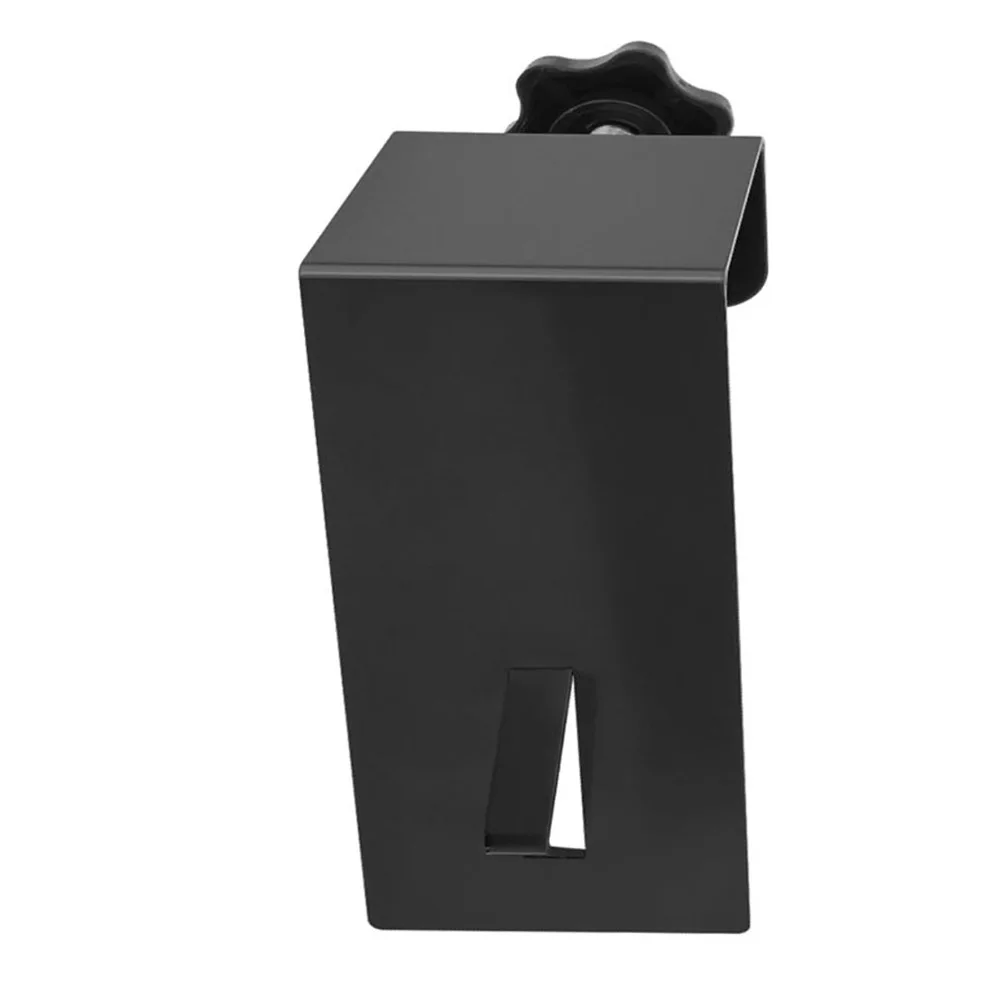 Lock Box Door Mount Bracket Black Stainless Steel Adjustable for Various Door Thicknesses No Drill Installation