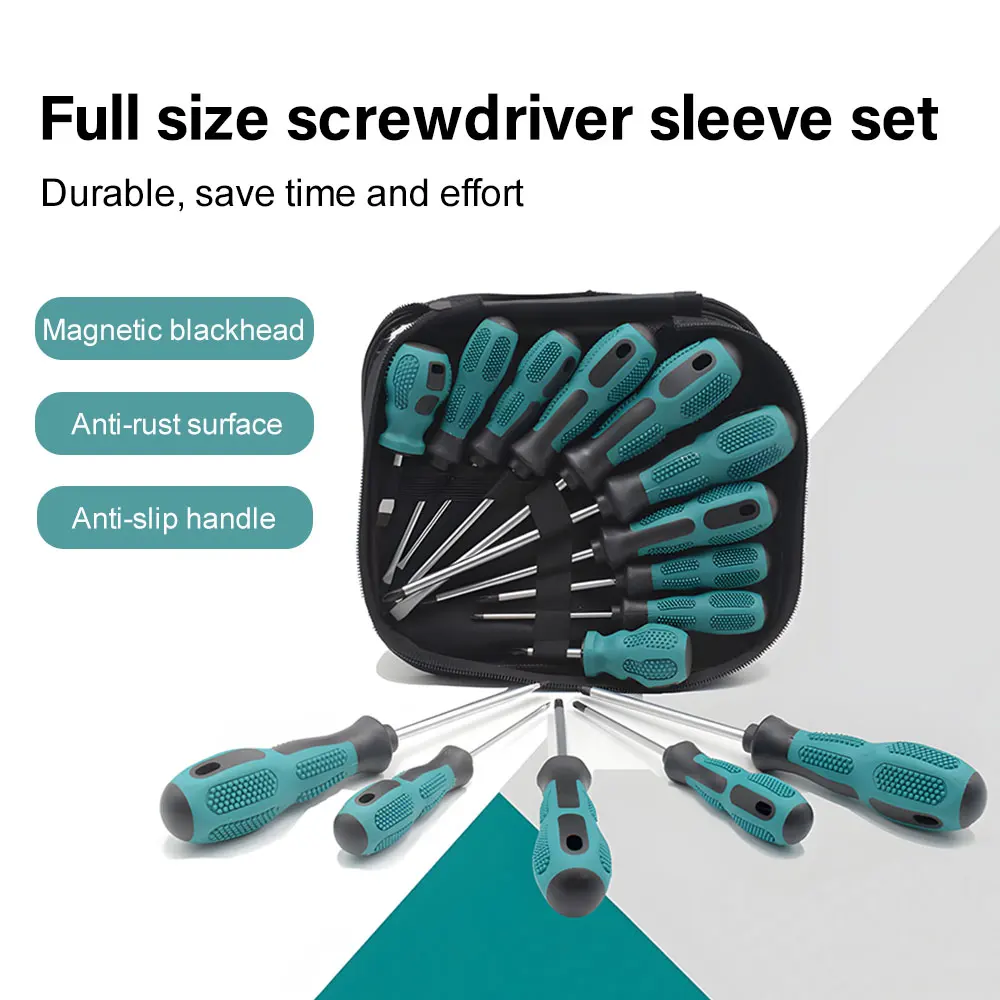 6/9Pcs Screwdriver Set With Magnetic Household Multifunctional Cross Straight Screwdriver Manual Screwdriver Maintenance Tool