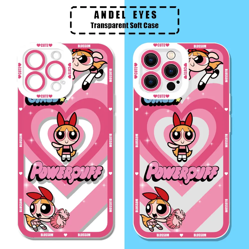 Cartoon P-Powerpuff G-Girls Phone Case For Xiaomi POCO M4 M3 X5 X4 X3 F5 F3 GT F6 PRO NFC 11 11T LITE 5GNE 5G Transparent Cover