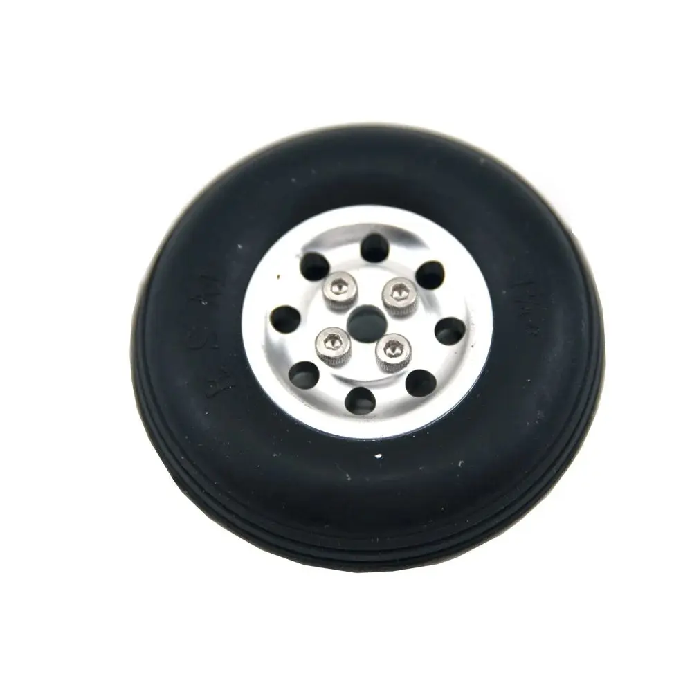 2Pc Solid Rubber Wheel With Aluminum Hub Tire 1.75\