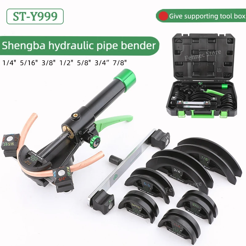 

Manual Hydraulic Copper Pipe Bending Machine DSZH ST-Y999 Air Conditioning Pipe Bending Tool 6-22mm Combination Pipe Bender Set