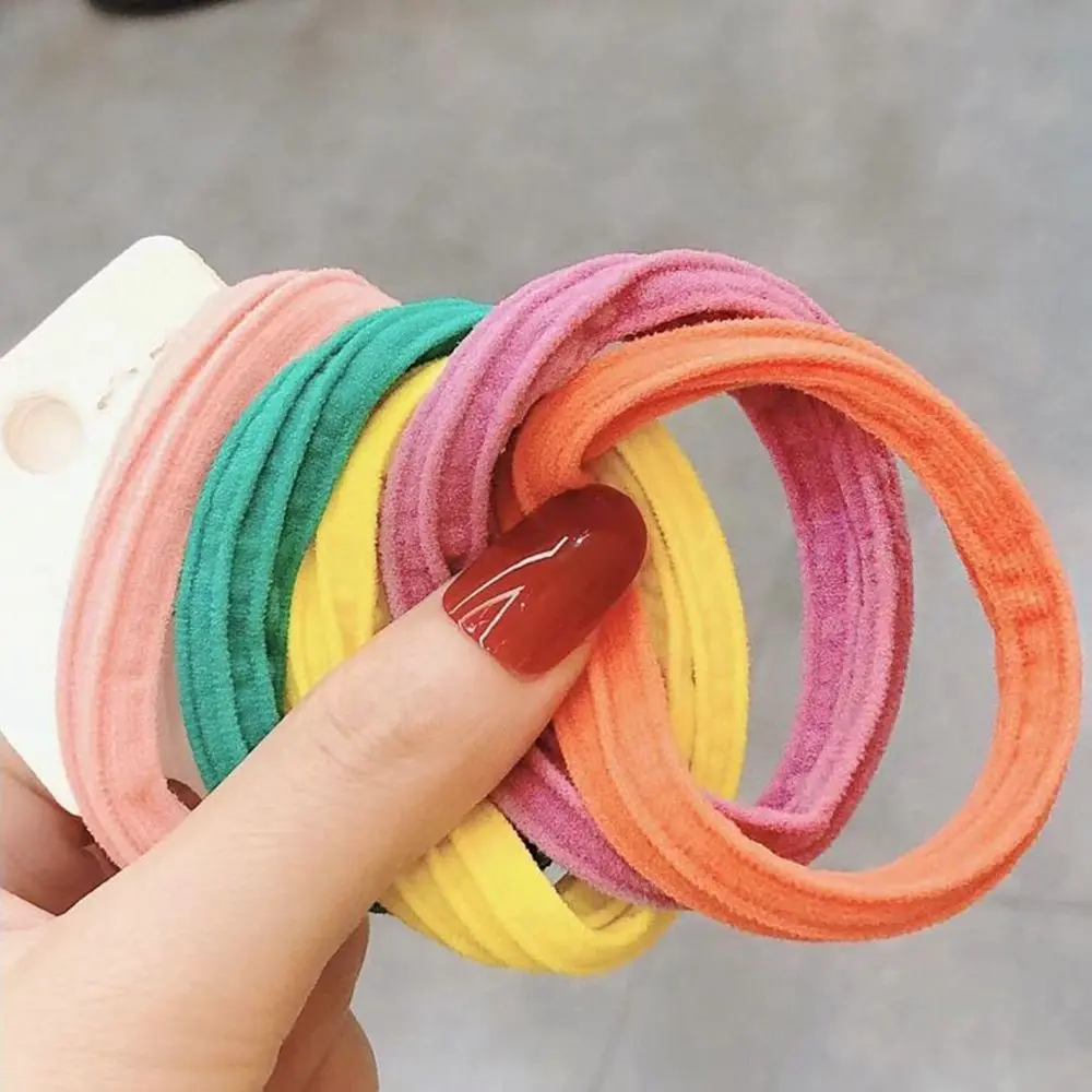 Durable Simple Seamless Scrunchies Women Cloth Basic Hair Rope Elastic Head Rope Korean Style Rubber Band Female Hair Ties