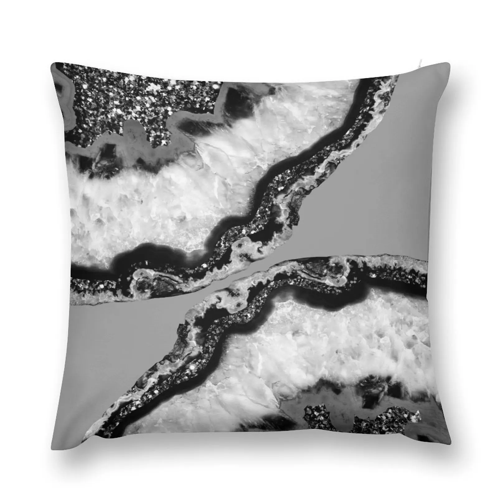 

Yin Yang Agate Glitter Glam #6 (Faux Glitter) #gem #decor #art Throw Pillow Cushions Luxury Pillow Cover pillow