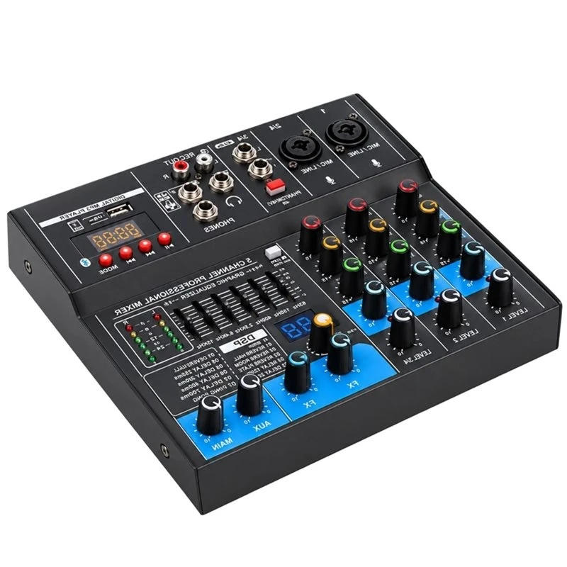 abfn-audio-mixer-audio-a-4-canali-console-portatile-professionale-per-computer-ideale-per-palcoscenici-conferenze-studi-di-registrazione-domestici-colore-nero