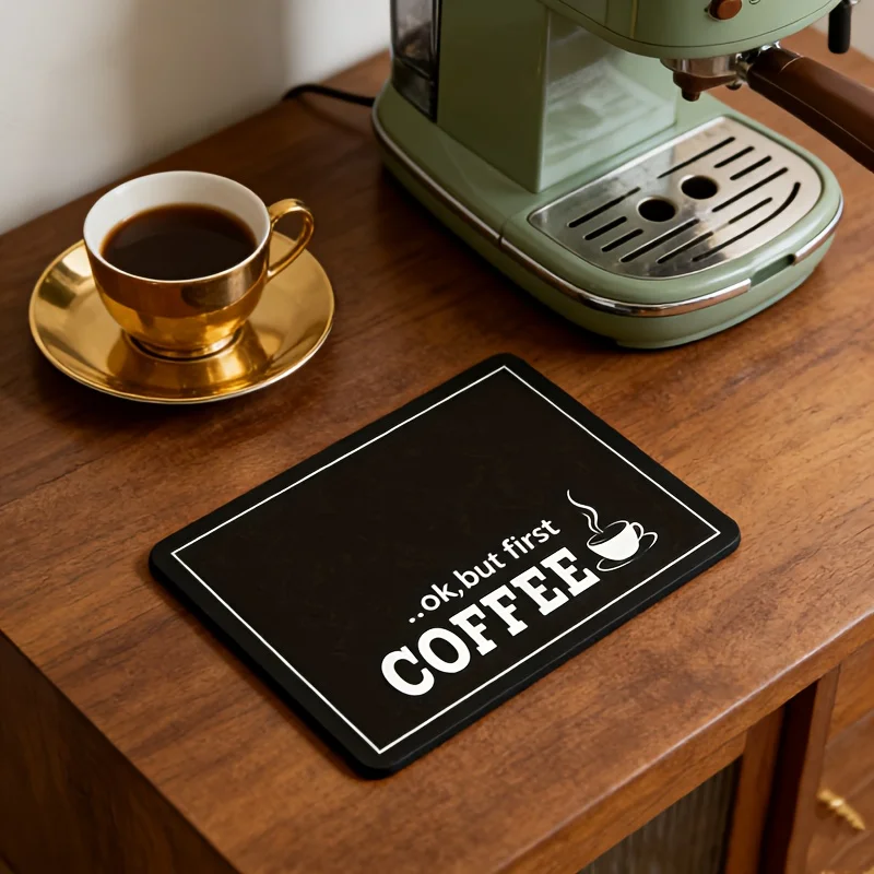4/2 Piece Set of Large Coffee Machine Mats, Kitchen Countertop Drainage Mats, Ideal for Easter, Birthday Gifts, Back-To-School Season, Graduation Season, Christmas, Halloween, Thanksgiving, Etc