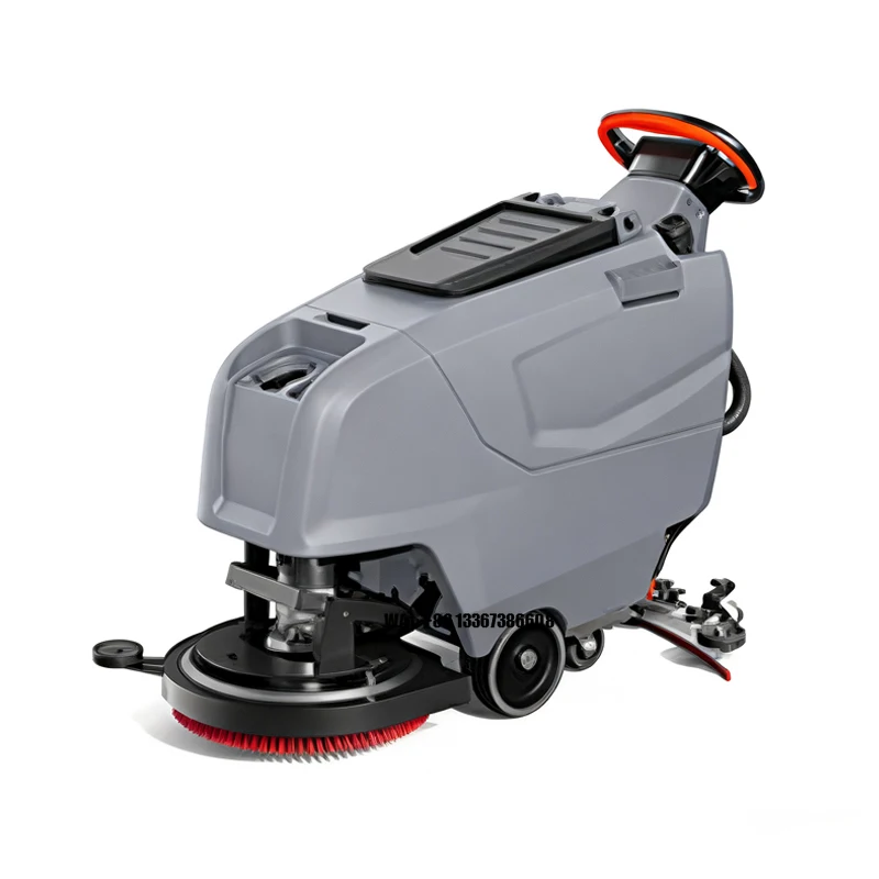 Floor Cleaning Scrubbing Machine Hand Push Cleaning Brush Scrubber Road Walk Behind Floor Sweeper Machine