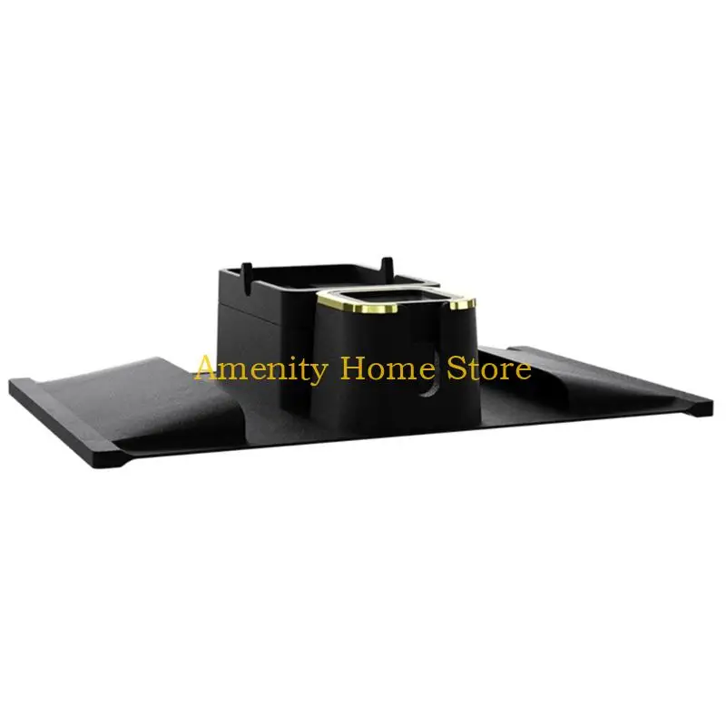 F26C Sofa Armrest Cup Holder With Storage Pocket And Tissue Box Organizers Flexible Silicone For Living Room And Home Decors