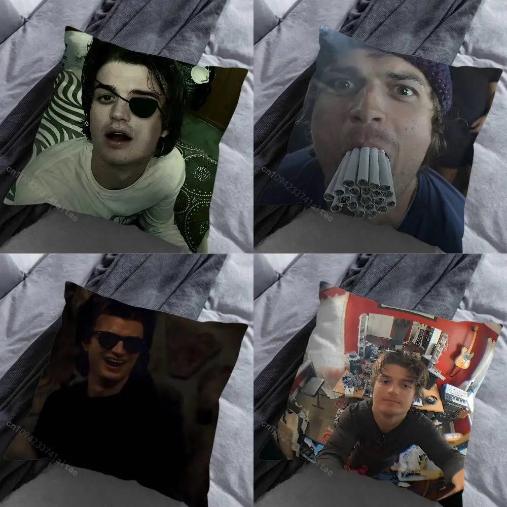 

Actor J-Joe K-Keery Singer Pillowcase for Sofa Room Office Decor Printing Merchandise All-Match Cushion Cover