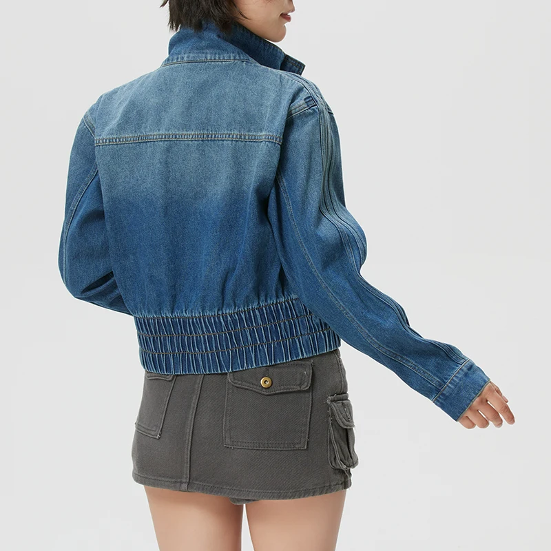 Adidas (Adidas) Trefoil Jacket Unisex Couple's Denim Sportswear Windproof Casual Trendy Jacket Ke1072