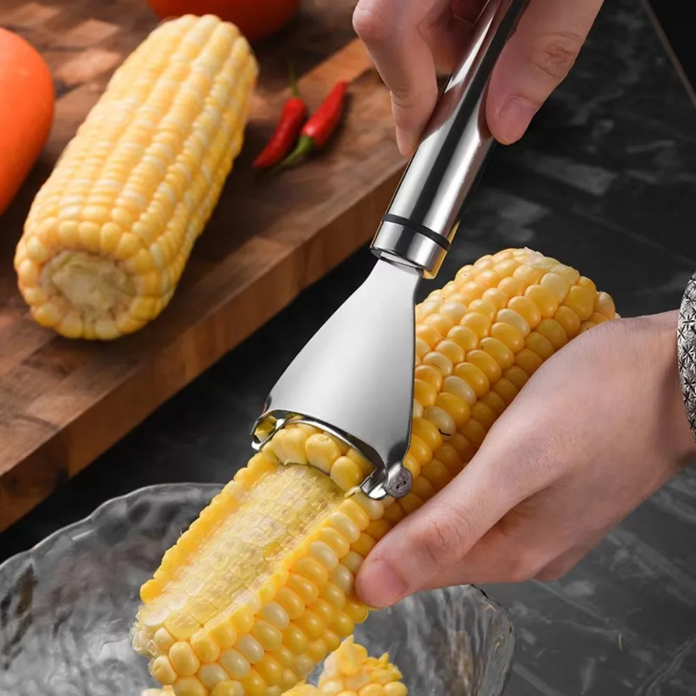 Stainless Steel Corn Planer with Ergonomic Handle Corn Peeler Peel Separate Enjoy Fresh Corn with Minimal Effort Fruit Vegetable