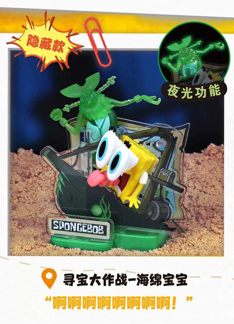 Anime Spongebob Patrick Star Squidward Quincy Tentacles Eugene H. Krabs Figur Reise-Momente Serie Blind Box Spielzeug – Detail 8