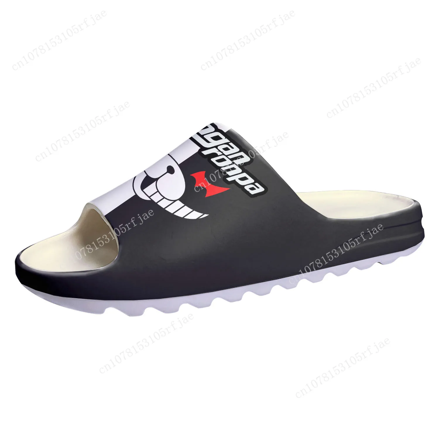 

Cartoon Game Danganronpa Monokuma Soft Sole Sllipers Mens Womens Teenager Home Clogs Custom Water Fashion Shoes on Shit Sandals