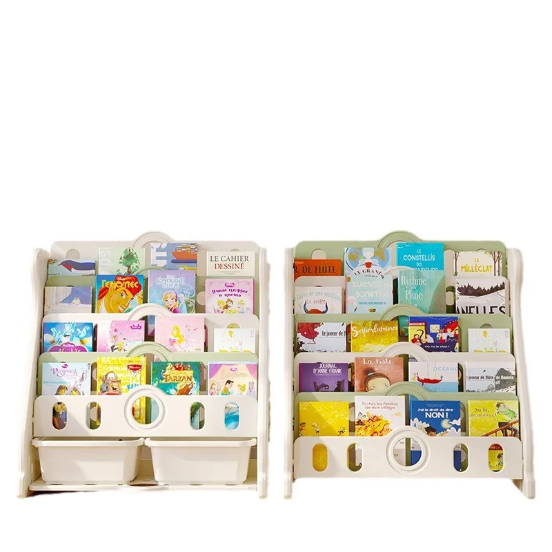 Children's bookshelf baby picture book shelf kindergarten shelf children's floor toy storage shelf bookcase household multi-laye