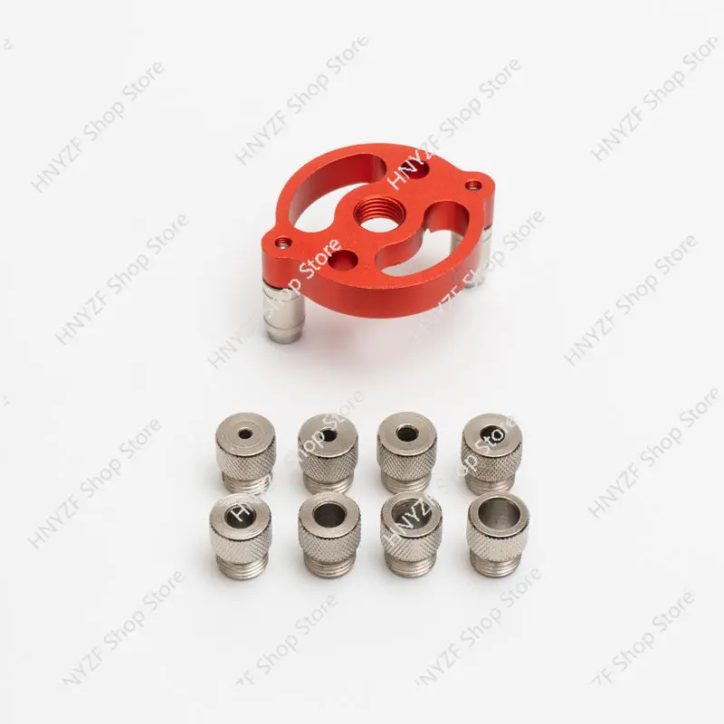 Log tenon center punching positioner, hole puncher, woodworking drill positioner