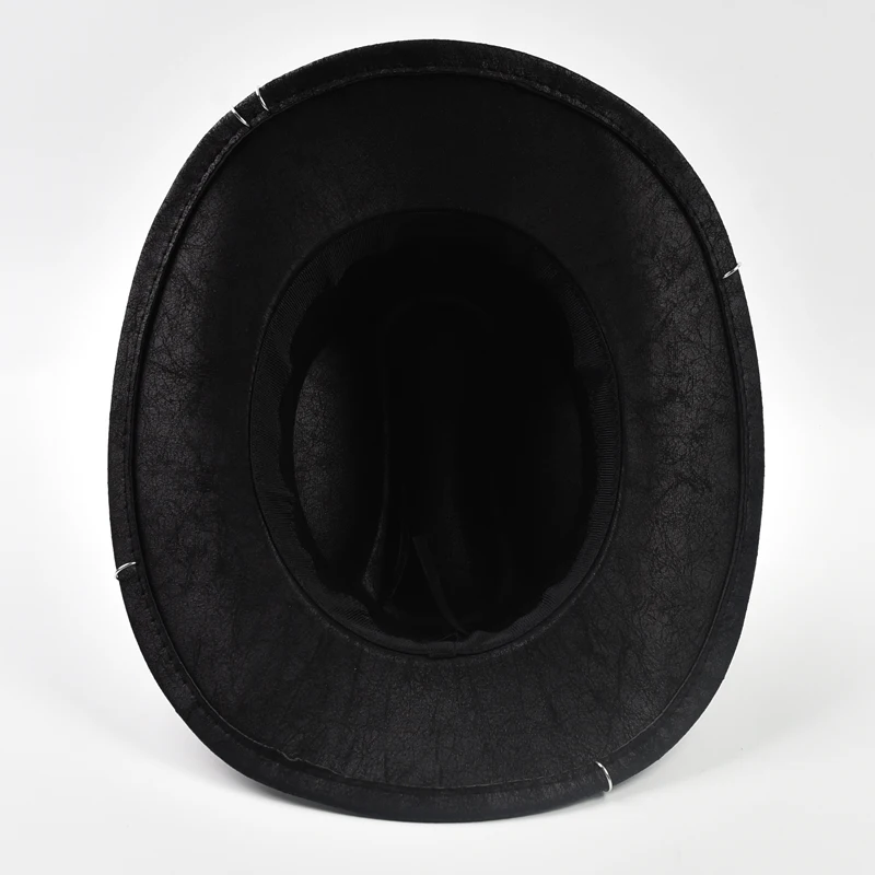 Neue Punk Stil Western Cowboy Hut Für Frauen Männer Vintage Big-edge Cowgirl Jazz Hut Feiertage Party Cosplay Hut – Detail 9