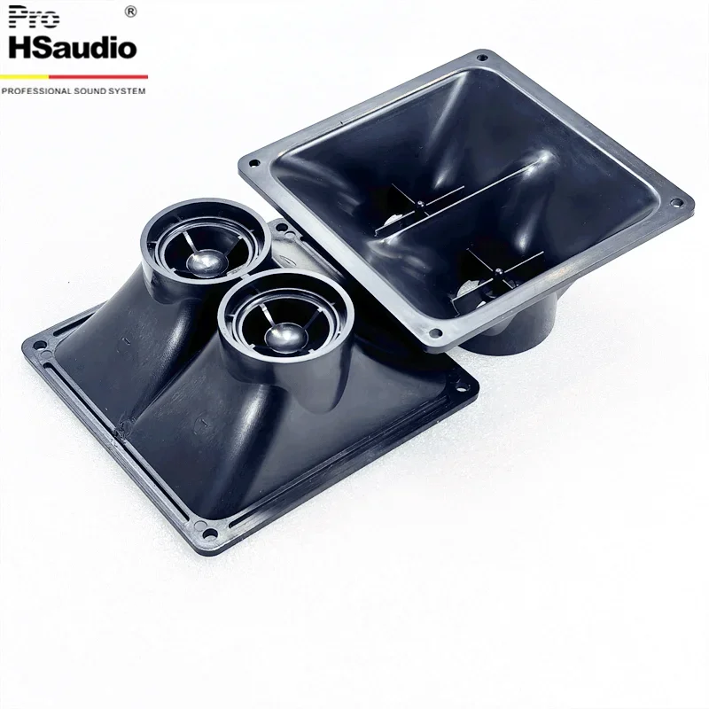 

2 Hf Speakers Horn Flare For 5-inch Line Array Speaker ,Size:120L*120W*47H mm,Throat 1inch
