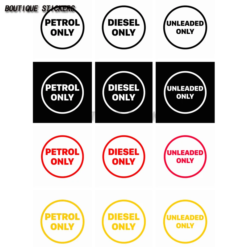 Petrol Fuel Only 、Diesel  Only、Unleaded  Only Stickers Decals Vinyl Cap Filler Flap Car Van Truck