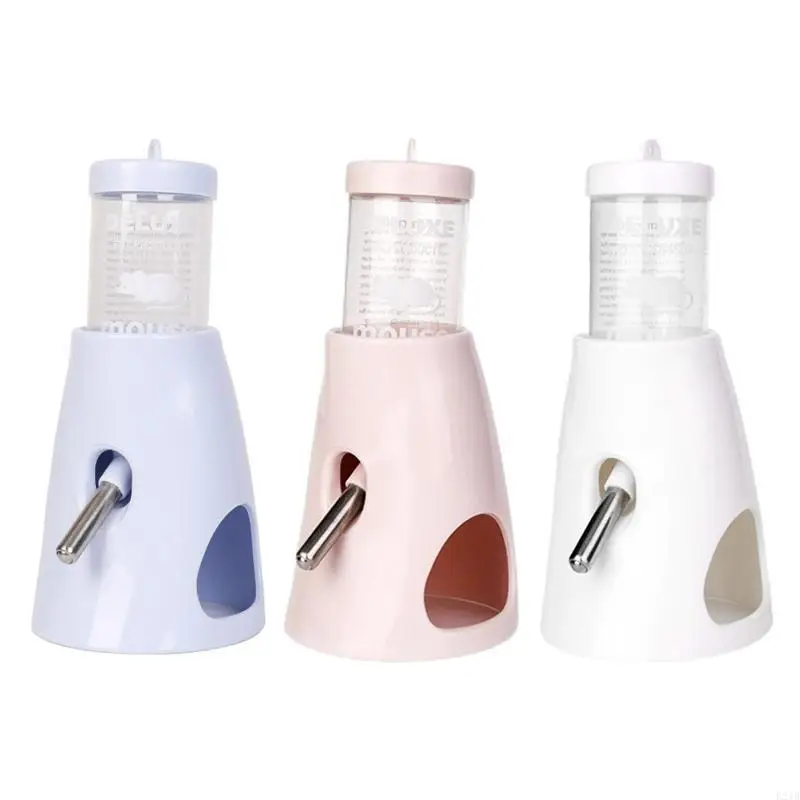 Hamster Water Bottle with Holder 80ML Automatic Dispenser with Stand for Tank