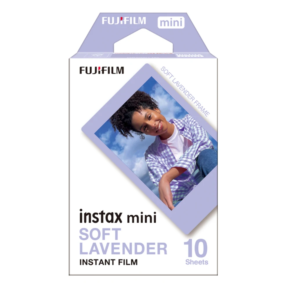 Fujifilm Instax Mini Color Film Soft Lavender Film 10-100 Sheets For Fuji Mini 12 Film Mini SE 11 7+ 8 99 Evo Camera Instax Film